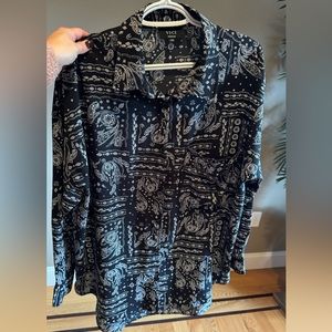 Vici Zelda Paisley Button Down Top